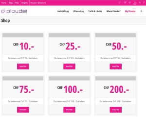 Account aufladen im Plouder-Shop